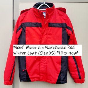 Mens' Mountain Warehouse Red Winter Coat (Size XS) *Like New*